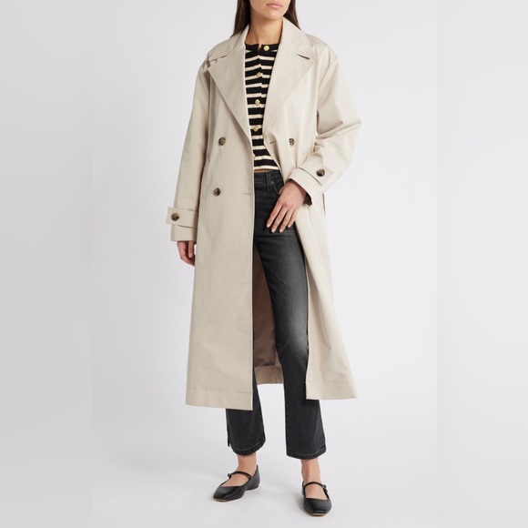 Mango Jackets & Blazers - MANGO Angela Water Repellent Trench Coat in a beige/stone